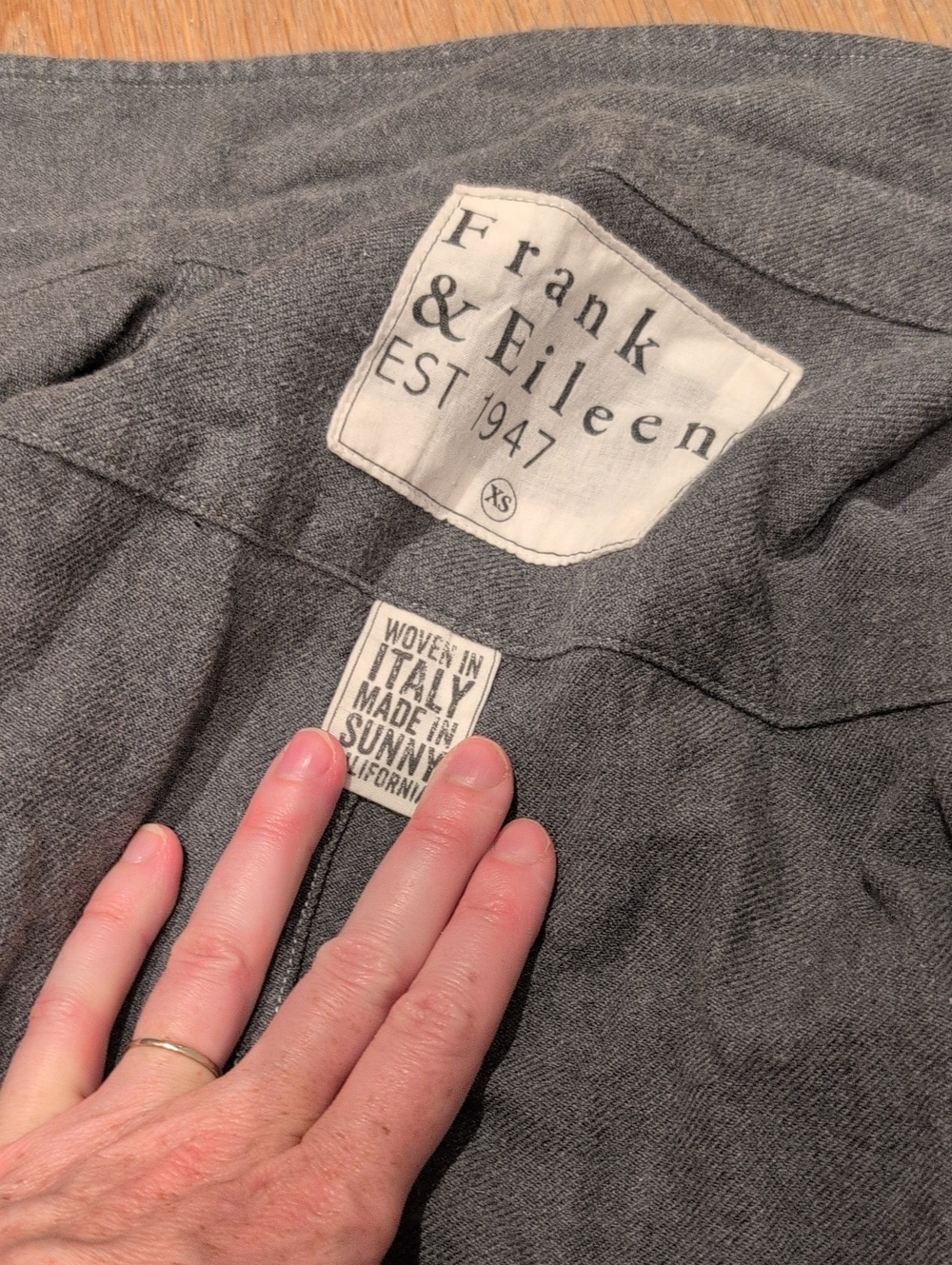 Frank & Eileen Men's Charcoal Shirt Jacket - Lightweight Woven